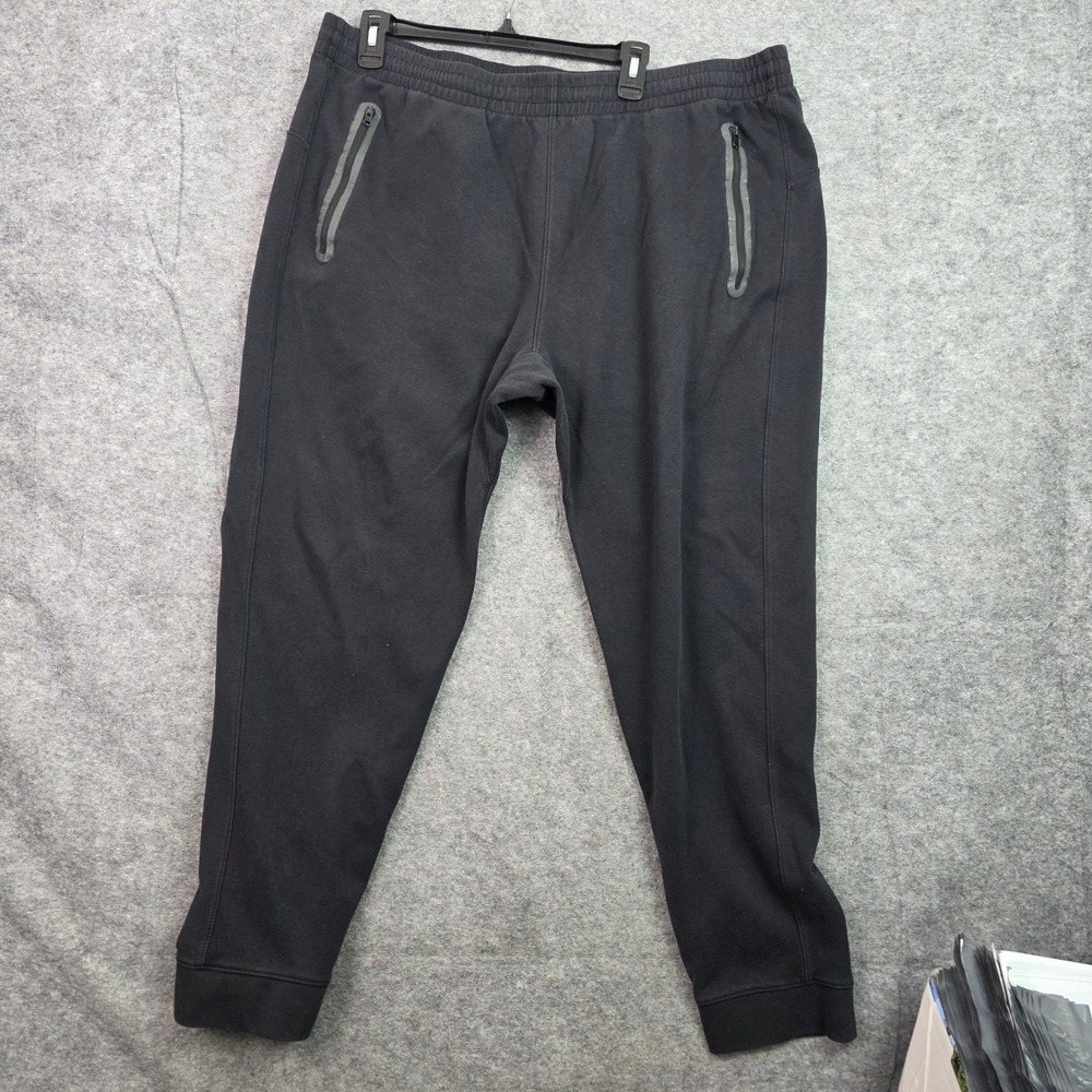 Old Navy Active Dynamic Fleece Joggers Mens XXL Black Tapered Zip Pocket Pants